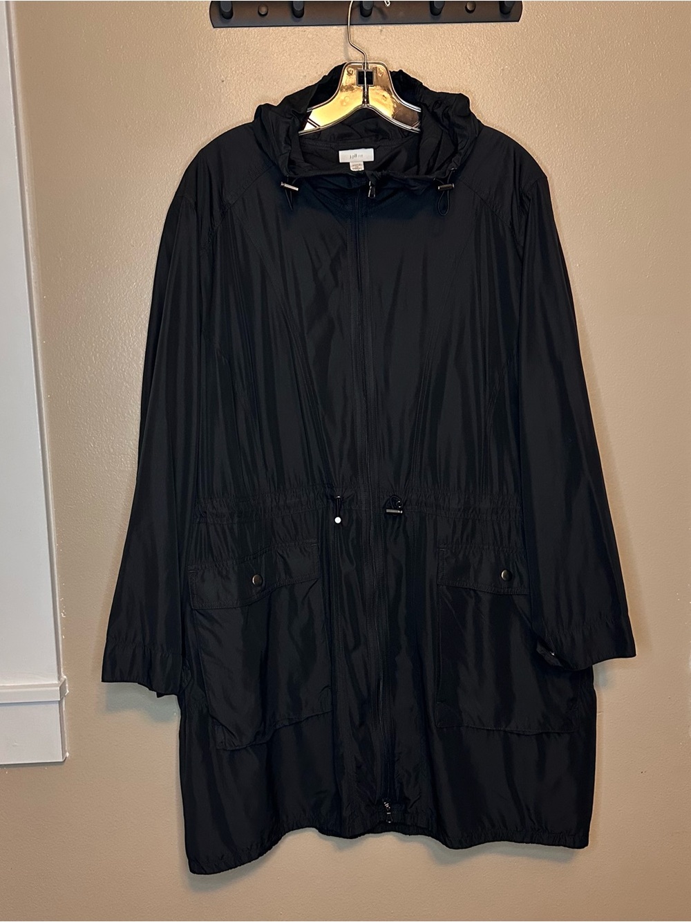 J. Jill Black Hooded Utility Jacket